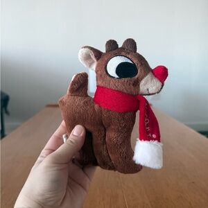 Rudolph the Red Nosed Reindeer Christmas Soft Squeaky Dog Plushie Toy